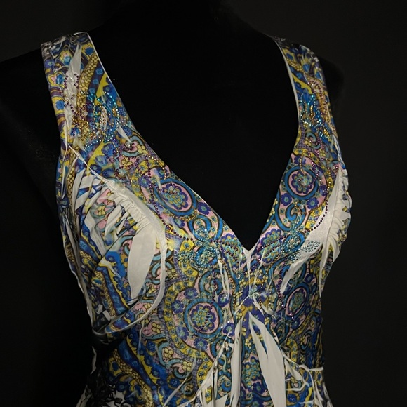 Boston Proper Multicolored Embellished Dress Extra Small - Picture 4 of 5